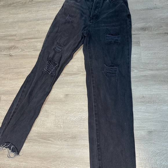 PacSun Black Straight Leg Jeans Distressed Size 25 ❤️🔥 - Picture 2 of 6